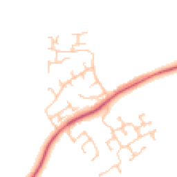 Daytime road noise heatmap for DL5 6QJ