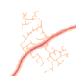 Daytime road noise heatmap for DL5 6QL