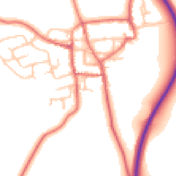 Daytime road noise heatmap for DL5 6RE