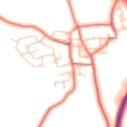 Daytime road noise heatmap for DL5 6RG