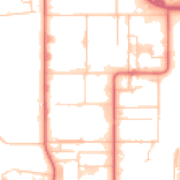 Daytime road noise heatmap for DL5 6SZ