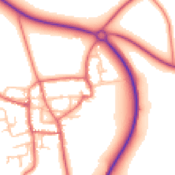 Daytime road noise heatmap for DL5 6TW