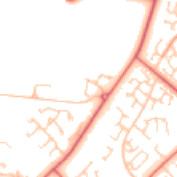 Daytime road noise heatmap for DL5 7AW