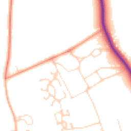 Daytime road noise heatmap for DL9 3AJ