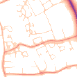 Daytime road noise heatmap for DL9 3BW