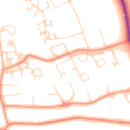 Daytime road noise heatmap for DL9 3EZ