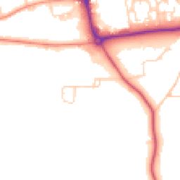 Daytime road noise heatmap for DL9 3JZ