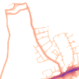 Daytime road noise heatmap for DL9 4NR