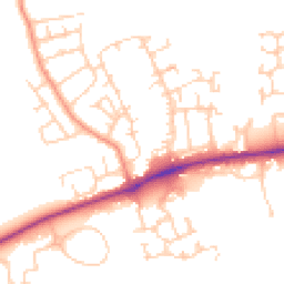 Daytime road noise heatmap for DL9 4PN