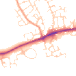 Daytime road noise heatmap for DL9 4QZ
