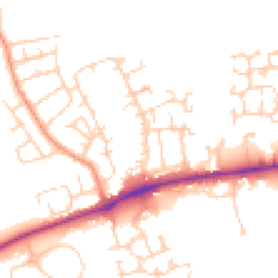 Daytime road noise heatmap for DL9 4TP