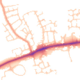Daytime road noise heatmap for DL9 4TS
