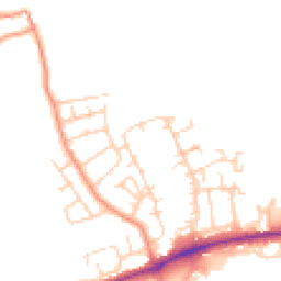 Daytime road noise heatmap for DL9 4UY