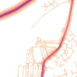 Daytime road noise heatmap for DN12 1BT