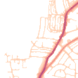 Daytime road noise heatmap for DN12 1DN