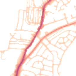 Daytime road noise heatmap for DN12 1LE
