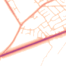 Daytime road noise heatmap for DN12 2LA