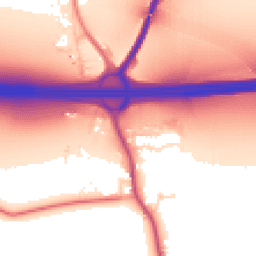 Daytime road noise heatmap for DN14 0GY