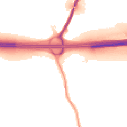 Night-time road noise heatmap for DN14 0GY