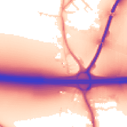 Daytime road noise heatmap for DN14 0HP