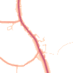 Daytime road noise heatmap for DN14 0NZ