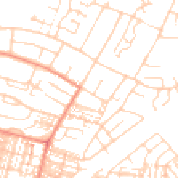 Daytime road noise heatmap for DN14 6LF