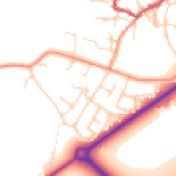 Daytime road noise heatmap for DN14 7FY