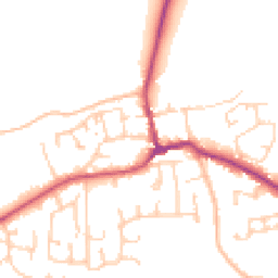 Daytime road noise heatmap for DN14 9HE