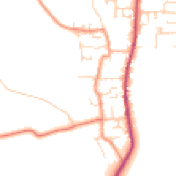 Daytime road noise heatmap for DN14 9QJ