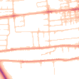 Daytime road noise heatmap for DN15 7BT