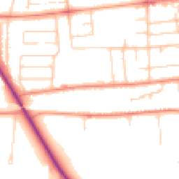 Daytime road noise heatmap for DN15 7HB