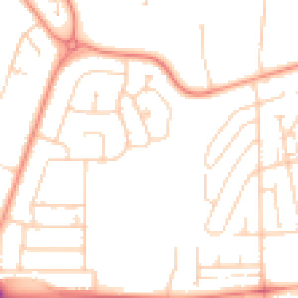 Daytime road noise heatmap for DN15 8BU