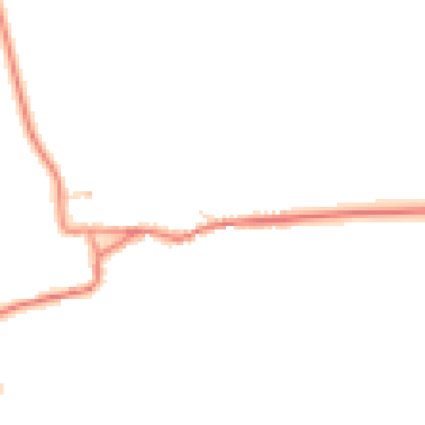 Daytime road noise heatmap for DN15 8XP