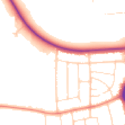 Daytime road noise heatmap for DN17 1AX