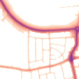 Daytime road noise heatmap for DN17 1AY
