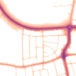 Daytime road noise heatmap for DN17 1AZ