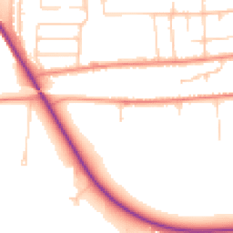 Daytime road noise heatmap for DN17 1BU