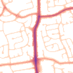 Daytime road noise heatmap for DN17 2QY