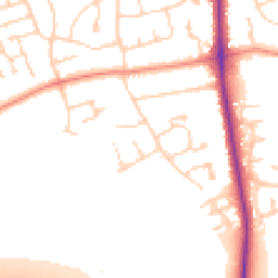 Daytime road noise heatmap for DN17 2UJ