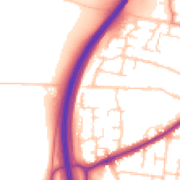 Daytime road noise heatmap for DN18 5AE