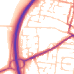 Daytime road noise heatmap for DN18 5AT