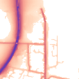 Daytime road noise heatmap for DN18 5BB
