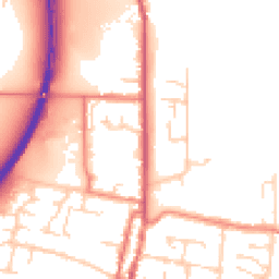 Daytime road noise heatmap for DN18 5BG