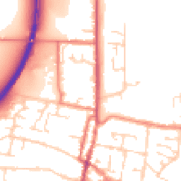 Daytime road noise heatmap for DN18 5BL