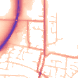 Daytime road noise heatmap for DN18 5BQ