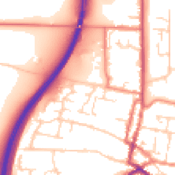 Daytime road noise heatmap for DN18 5BT