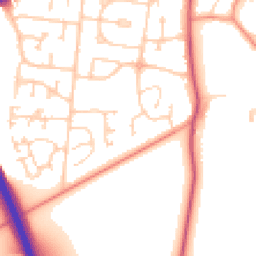 Daytime road noise heatmap for DN18 5ED