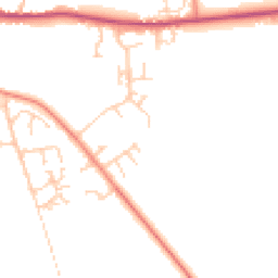Daytime road noise heatmap for DN18 6EU
