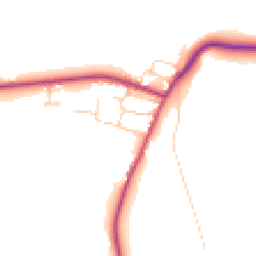 Daytime road noise heatmap for DN18 6HW