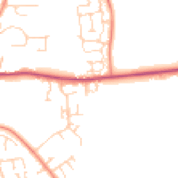 Daytime road noise heatmap for DN18 6LA